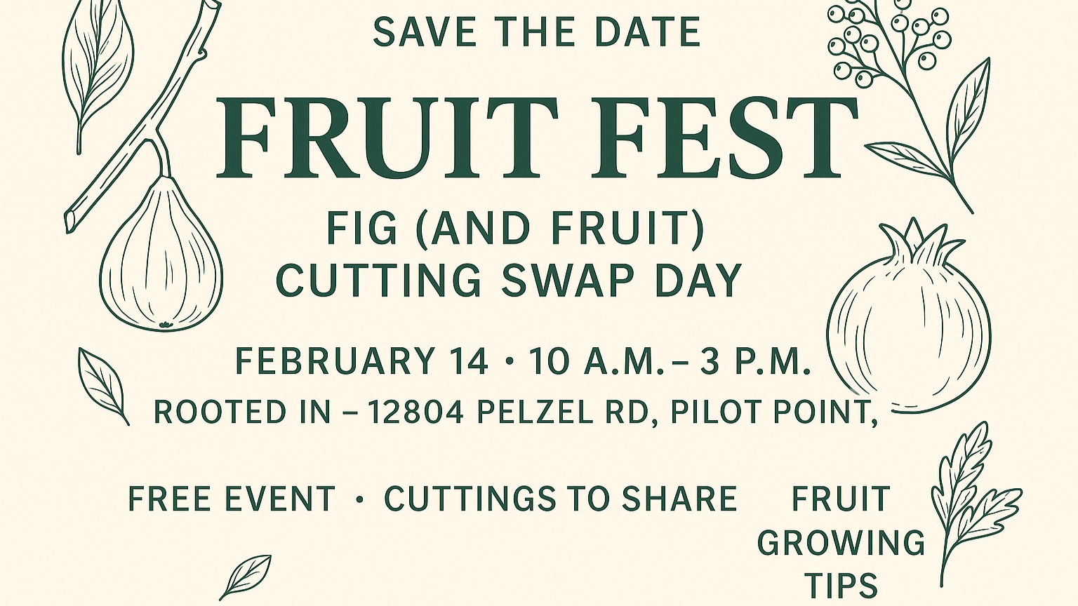 "Save the Date" for Fruit Fest