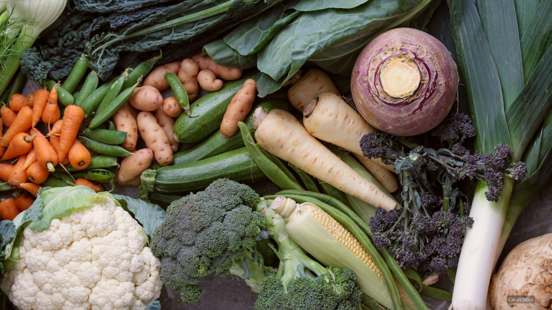 Photograph of vegetables grown during cool seasons.