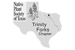 The logo of the Native Plant Society of Texas, Trinity Forks Chapter.